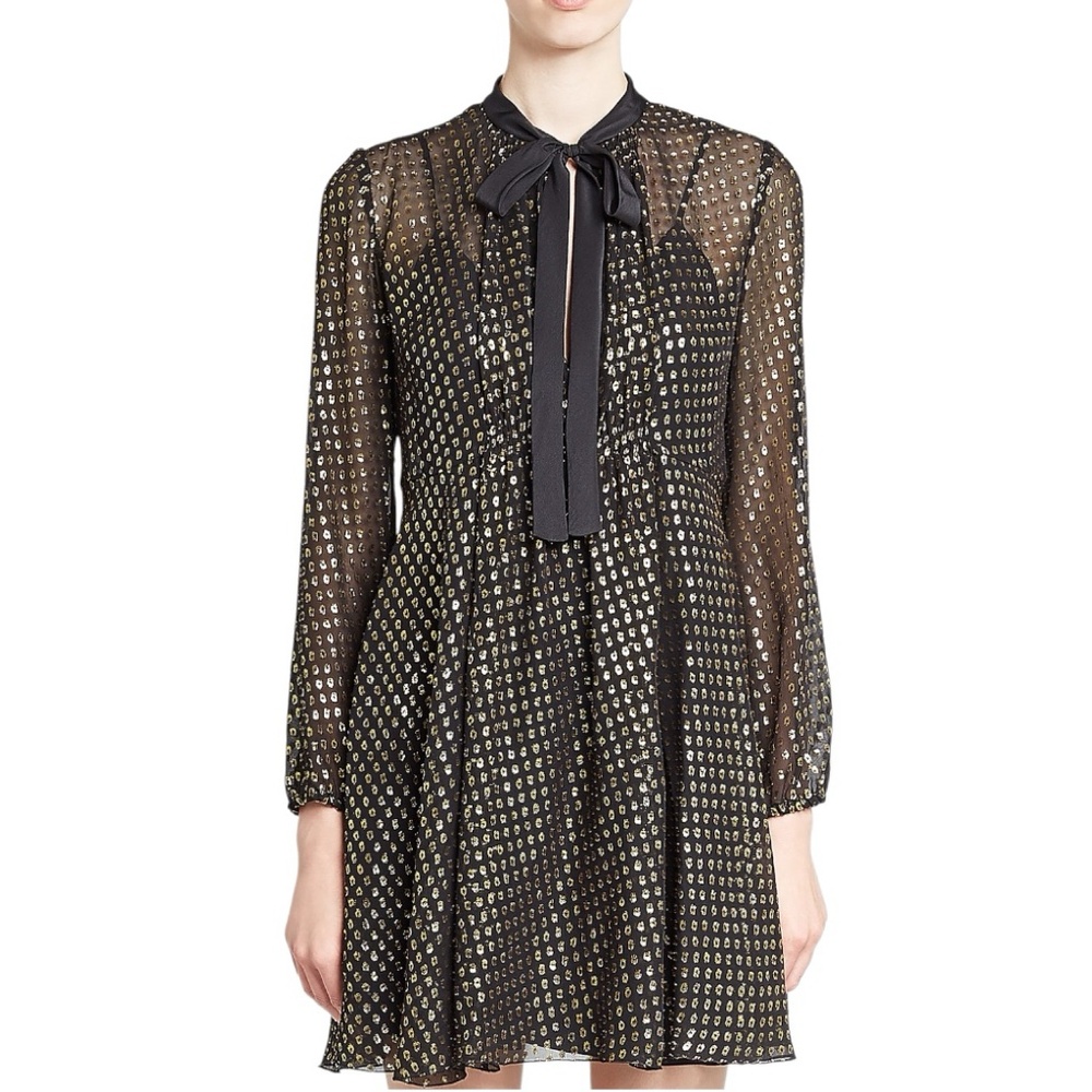 Red Valentino Printed Sheer Dress
